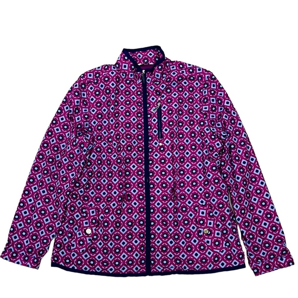IZOD | Golf Magenta Geometric Women's Jacket & Convertible Vest Size M